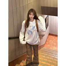 批发260克纯棉 春秋新款<b class='q'>长袖</b>圆领<b class='q'>T</b><b class='q'>恤</b> 印花 宽松休闲慵懒风 纯棉上衣