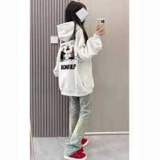 批发仿棉华棉 全消光不起球复合牛奶丝320克复合银狐绒400克连帽卫衣