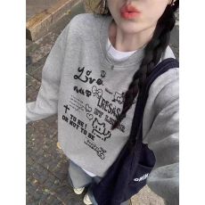 仿棉华棉 全消光不起球复合牛奶丝320克复合银狐绒400克圆领卫衣