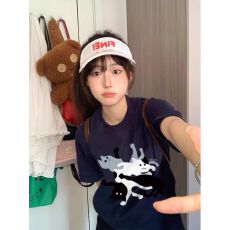 批发260克纯棉--230克纯棉夏季宽松设计感小众<b class='q'>街头</b>纯棉短袖T恤潮