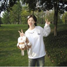 批发260克纯棉 <b class='q'>春秋</b>新款长袖圆领T恤 印花 宽松休闲慵懒风 纯棉上衣