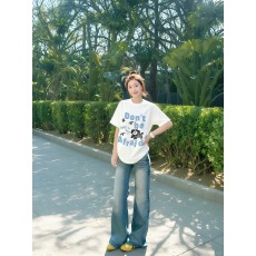 批发260克纯棉--230克纯棉夏季宽松设计感小众<b class='q'>街头</b>纯棉短袖T恤潮