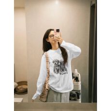 批发260克纯棉 春秋新款<b class='q'>长袖</b>圆领<b class='q'>T</b><b class='q'>恤</b> 印花 宽松休闲慵懒风 纯棉上衣