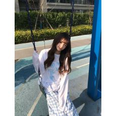 批发防晒衫180克亚麻雪花 夏季慵懒风<b class='q'>长袖</b><b class='q'>T</b><b class='q'>恤</b>印花罩衫透气宽松打底