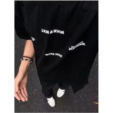 批发260克纯棉--230克纯棉夏季宽松设计感小众<b class='q'>街头</b>纯棉短袖T恤潮