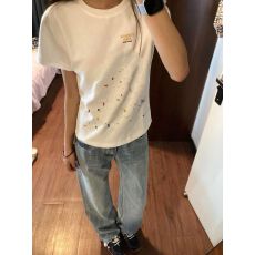 批发220克 夏季短款修身韩系甜酷辣妹<b class='q'>个性</b>印花92%棉8%氨纶常规短袖<b class='q'>T</b>潮