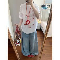 批发260克纯棉--230克纯棉夏季宽松设计感小众<b class='q'>街头</b>纯棉短袖T恤潮