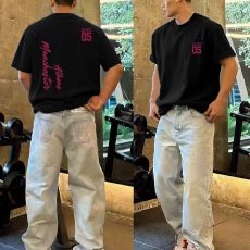 批发260克纯棉--230克纯棉夏季宽松设计感小众<b class='q'>街头</b>纯棉短袖T恤潮
