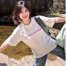 批发260克纯棉--230克纯棉夏季宽松设计感小众<b class='q'>街头</b>纯棉短袖T恤潮