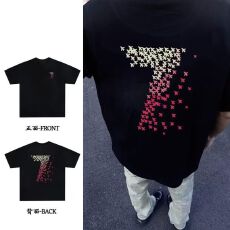 批发260克纯棉--230克纯棉夏季宽松设计感小众<b class='q'>街头</b>纯棉短袖T恤潮