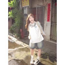 批发240克双纱纯棉 索罗那领口 条纹纯棉<b class='q'>春</b>秋长袖圆领宽松休闲T恤