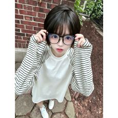 批发240克双纱纯棉 索罗那领口 条纹纯棉<b class='q'>春</b>秋长袖圆领宽松休闲T恤