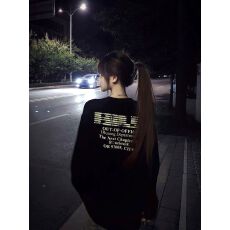 批发260克纯棉长<b class='q'>T</b> 春秋<b class='q'>长袖</b>圆领<b class='q'>T</b><b class='q'>恤</b> 印花 宽松休闲慵懒风 纯棉上衣