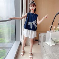 批发女童套装<b class='q'>夏</b>季薄款中大童<b class='q'>夏</b>天2025新款洋气儿童<b class='q'>夏</b>装时髦短裤两件套
