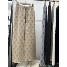 批发软糯糯燕麦色提花抽绳针织阔腿裤<b class='q'>女</b>秋冬时尚小香风垂感直筒休闲裤