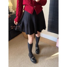 批发纯欲风<b class='q'>百褶</b>鱼尾短裙针织灰色<b class='q'>半身裙</b>女秋冬2026新款高腰短裙A字裙