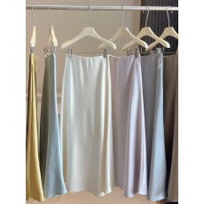 批发爆款气质鎏光汤汤裙~醋酸缎面鱼尾裙半身裙女春季新款显瘦包臀裙