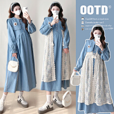 批发实拍~2026年春秋季宽松休闲百搭牛仔连衣裙