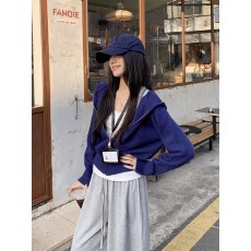 批发设计感百<b class='q'>搭</b>纯色连帽<b class='q'>长袖</b>针织<b class='q'>开衫</b>女2025秋冬季新款百搭上衣外套