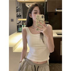 批发特价白色带胸垫吊带背心女时尚简约显瘦<b class='q'>打底衫</b>夏季外穿