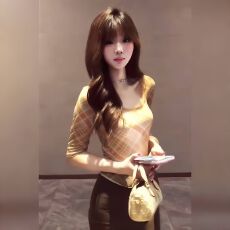 批发40支酷丝绵数码 气质复古网格大U领<b class='q'>中袖</b>上衣御姐显身材打底T恤女