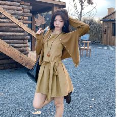 批发法式气质背心连衣<b class='q'>裙</b>子女秋季2026新款高级感早秋韩系穿搭一整套装
