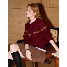 批发红色圣诞毛衣针织开衫<b class='q'>外套</b>女冬季慵懒高级感巨好看的冬装内搭上衣