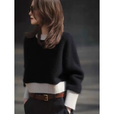 批发红色高领毛衣女士秋冬慵懒高级感减龄显瘦镂空钩花<b class='q'>打底</b>针织衫<b class='q'>上衣</b>