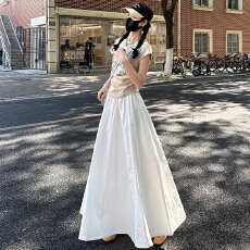 批发实拍大码女装黑色半身<b class='q'>裙</b>女微胖mm垂感显瘦百搭通勤a字天丝拖地<b class='q'>裙</b>