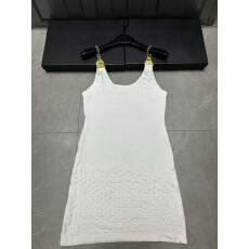 批发2025秋冬季新品百搭金属扣包臀修身吊带裙弹力针织<b class='q'>连衣裙</b>