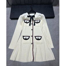 批发2025简约新款韩版设计感甜美风秋季新款时尚长袖上衣<b class='q'>连衣裙</b>