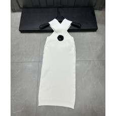 批发2 25新款法式风情万种洋气紧身包臀针织挂脖<b class='q'>连衣裙</b>吊带长裙女