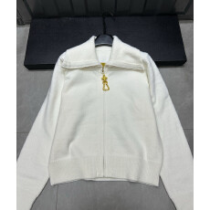 批发<b class='q'>欧洲站</b>2025年秋冬季<b class='q'>新款</b>纯色拉链羊毛针织开衫翻领宽松欧货毛衣