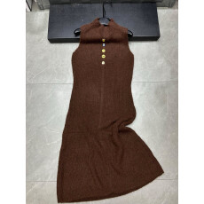 批发复古镂空无袖针织<b class='q'>连衣裙</b>女夏季新款高级感法式别致修身显瘦背心裙