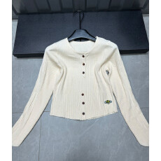 批发欧货2025秋冬新款土星刺绣不规则短款针织衫女款<b class='q'>修身</b>长袖上衣