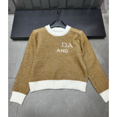 批发韩版气质百搭刺绣圆领长袖<b class='q'>针织衫</b>女2025春秋新款小香风上衣