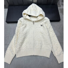 批发冬季新款小香风菱格纹连帽针织开衫女长袖修身宽松型外套毛衣