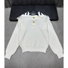 批发2025年春秋冬季新品宽松休闲海军领长袖上衣学院风针织毛衣