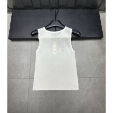 批发韩版修身收腰显瘦刺绣外穿背心2025设计感<b class='q'>夏</b>季无袖针织上衣新款