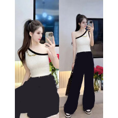 批发纯欲小众辣妹斜肩性感背心女链条<b class='q'>吊带</b>美背短款抹胸上衣外穿内搭