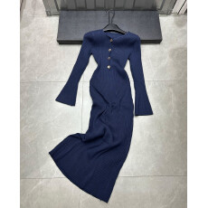 批发黑色针织<b class='q'>连衣裙</b>冬季法式小资气质修身包臀裙毛衣内搭打底裙