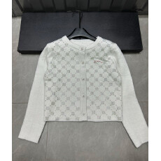 批发外套名媛小香风字母印花格子烫钻<b class='q'>针织</b><b class='q'>开衫</b>女2025春秋冬季毛衣上衣