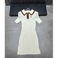 批发美式学院风翻领<b class='q'>连衣裙</b>女小香风纯欲辣妹收腰针织包臀<b class='q'>连衣裙</b>