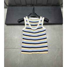 批发韩系撞色条纹针织吊带背心2025<b class='q'>新款</b>夏季外穿时尚百搭减龄显瘦上衣