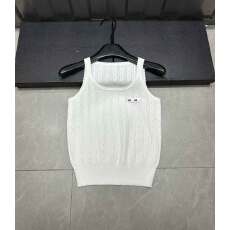 批发薄款镂空<b class='q'>白色</b>无袖针织<b class='q'>背心</b>女2025夏季新款度假风纯欲时尚上衣