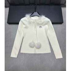 批发高级感小众毛领系带针织衫女2025秋冬季<b class='q'>新款</b>辣妹气质显瘦内搭上衣