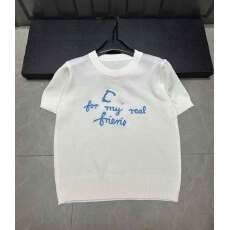 批发轻奢新款设计感艺术字母印花圆领短袖休闲宽松<b class='q'>T</b><b class='q'>恤</b>男女款