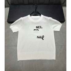 批发小香风撞色针织女2025<b class='q'>夏</b>季新款法式短袖杏色百搭款上衣女