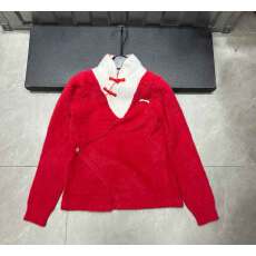 批发香香国风长袖秋冬新款假两件毛衣盘扣<b class='q'>旗袍</b>立领毛衣