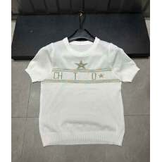 批发20256春夏<b class='q'>新款</b>五角星字母提花针织短袖针织衫女圆领<b class='q'>毛衣</b>夏季穿搭